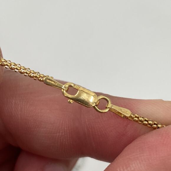 Blown Glass gold tone chain necklace - Picture 4 of 6